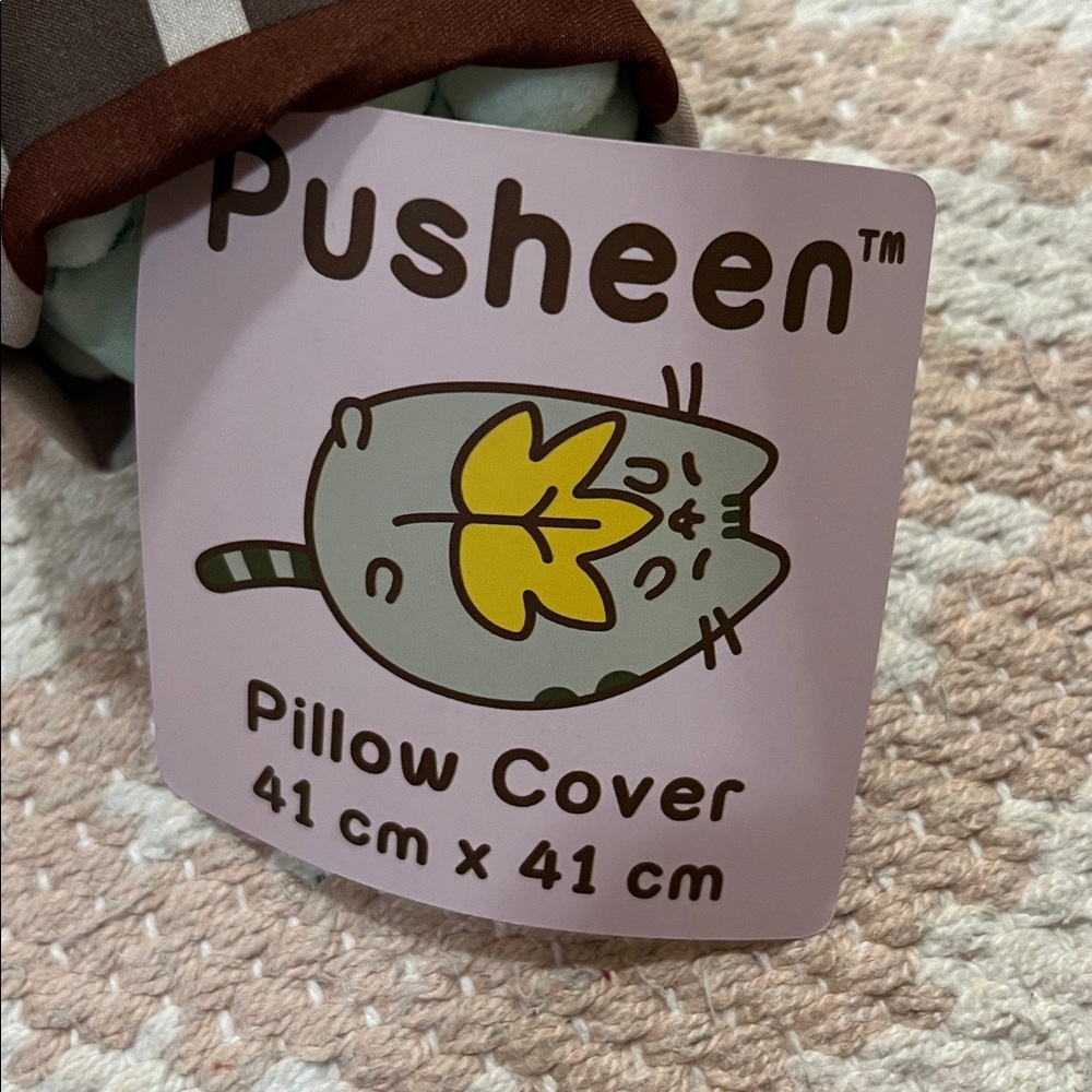 Pusheen Gray & Brown Pillow Cover - Picture 2 of 5